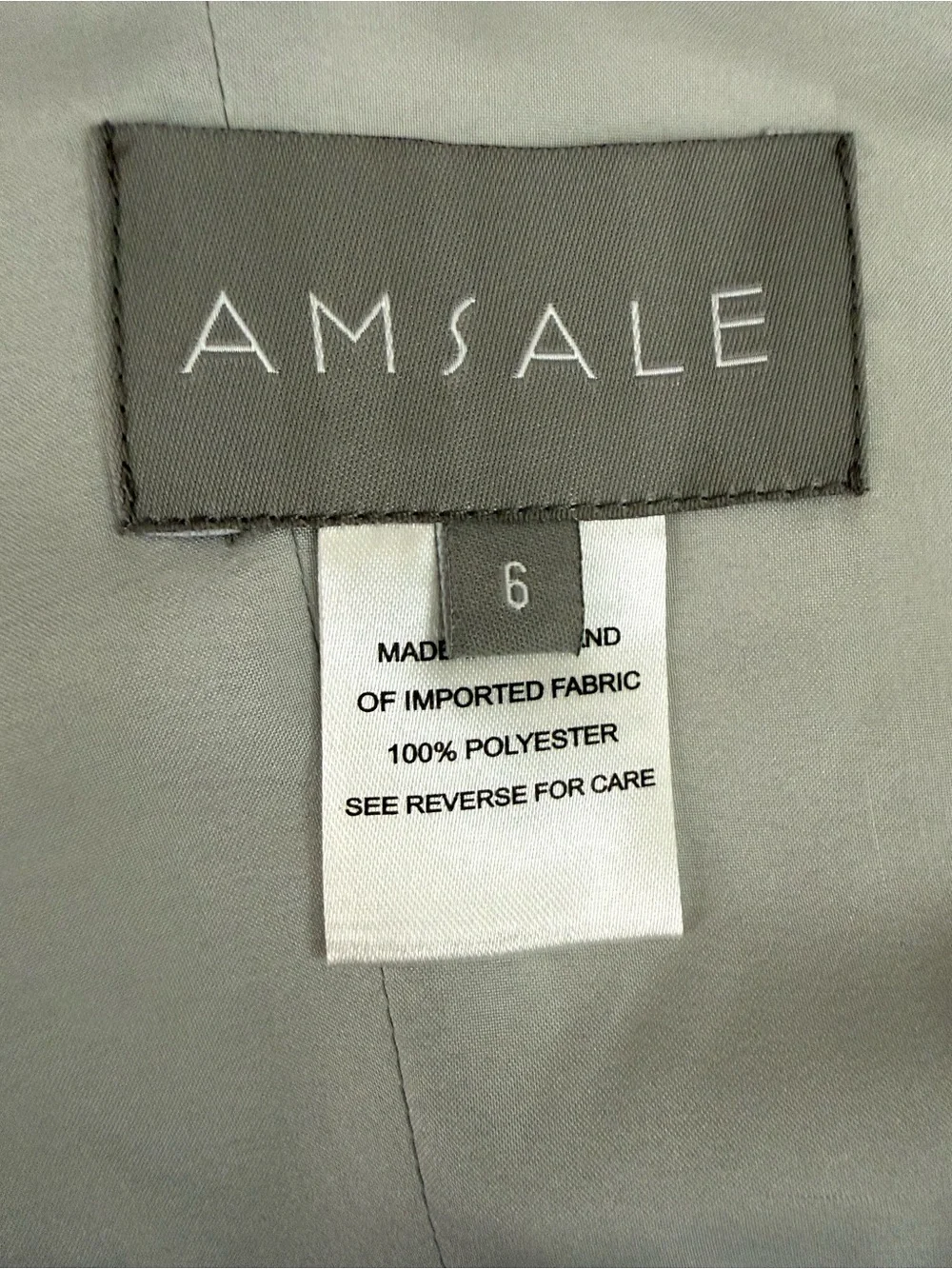 AMSALE Strapless Gray Wedding Bridesmaid Mermaid Gown Size 6